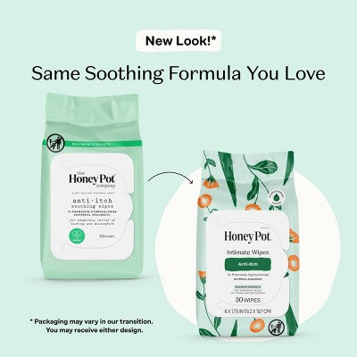 Honey Pot Anti Itch Intimate Wipes - 30 ct