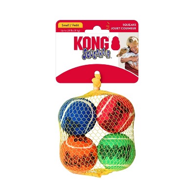 KONG SqueakAir Tennis Ball Dog Toy - S - 4ct