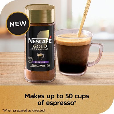 Nescafe Gold Espresso Roast Intense Instant Coffee - 3.5oz: Arabica Beans, Limited Ingredients