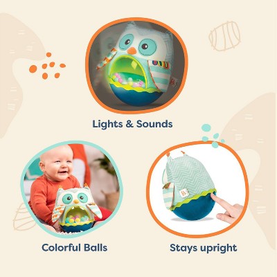 B. baby Roly-Poly Baby Toy - Owl Be Back: Sensory Development Toy for Infants