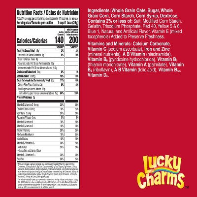 Lucky Charms Size Breakfast Cereal - 18.6oz: Gluten-Free, No Artificial Sweeteners, Whole Grain