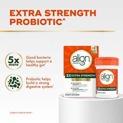 Align 5X Extra Strength Daily Probiotic Supplement - Capsules 21ct