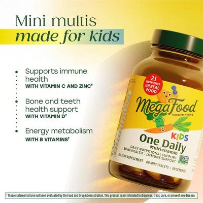 MegaFood Kids' One Daily Mini Multivitamin Tablets
