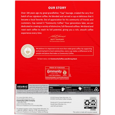 Community Coffee Decaf Medium Roast Coffee - Single Serve Pods - 24ct