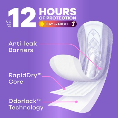 Always Discreet Incontinence and Postpartum Pads - Extra Heavy Absorbency