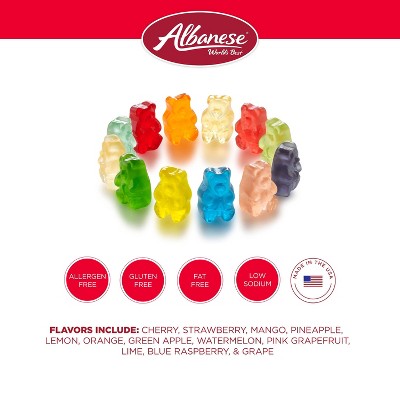 Albanese Worlds Best 12 Flavor Gummi Bears Candy - 36oz
