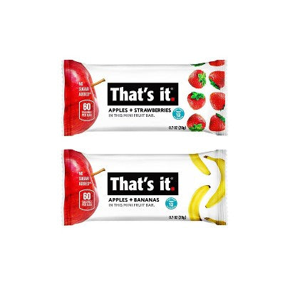 That's It. Strawberry Banana Mini Fruit Bars - 10ct/7oz: Certified Gluten-Free, No Added Sugar