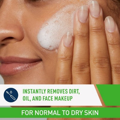 CeraVe Hydrating Cream-to-Foam Face Wash with Hyaluronic Acid for Normal to Dry Skin