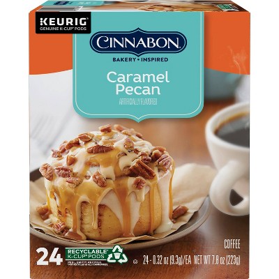 Cinnabon Caramel Pecan Medium Roast Coffee Keurig - K-Cup Pods 24ct: Arabica Beans