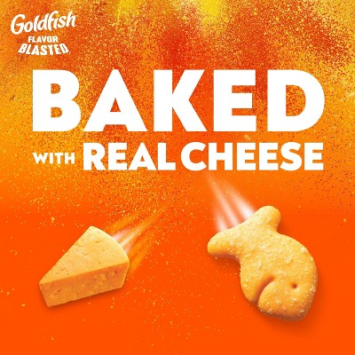 Goldfish Flavor Blasted Xtra Cheddar Cheese Crackers Bag - 6.6oz: No High Fructose Corn Syrup, Oven Baked