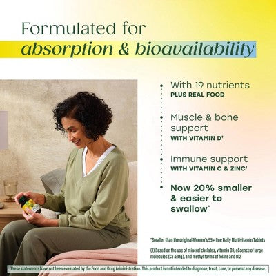 MegaFood Womens Multivitamin over 50, Multivitamin for Women over 50, Vegetarian Tablets- 60ct