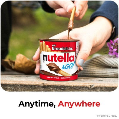 Nutella & Go! Hazelnut Spread & Breadsticks - 1.8oz: Creamy