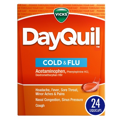 Vicks DayQuil Cold & Flu Multi-Symptom Medicine LiquiCaps - 24ct