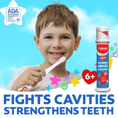 Colgate Kids' Maximum Cavity Protection Toothpaste Pump with Fluoride - Mild Bubble Fruit - 4.4oz