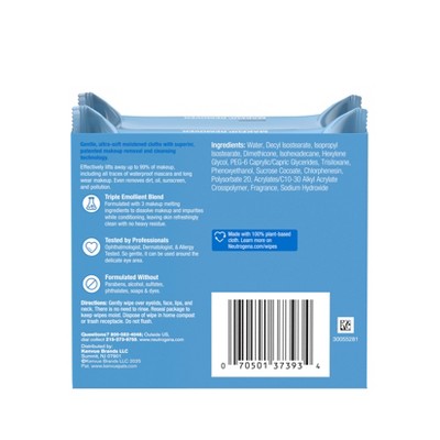 Neutrogena Makeup Remover Wipes - Ultra Soft Micellar Facial Cleansing