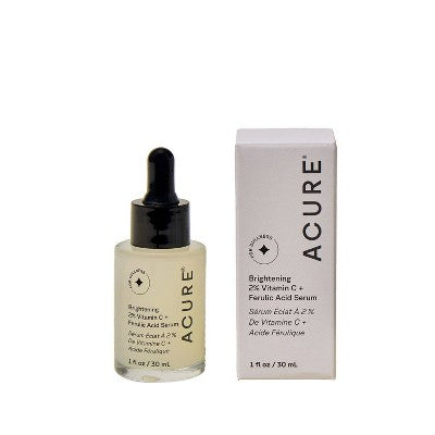 Acure Brightening Vitamin C & Ferulic Acid Oil Free Serum For Face - 1 fl oz