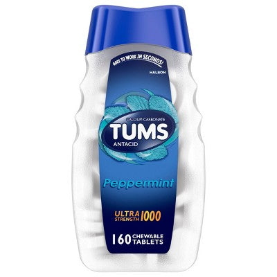 Tums Ultra Strength Mint Antacid Chewable Tablets 160ct