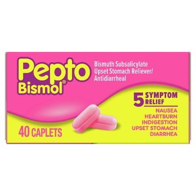 Pepto-Bismol Caplets, Upset Stomach Relief, Stomach Relief, Anti-Diarrheal - 40ct