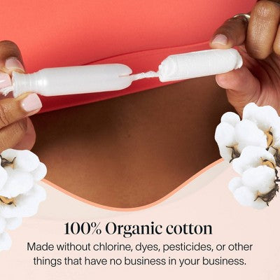 Cora Organic Cotton Tampons Multipack - Regular/Super Absorbency - 32ct
