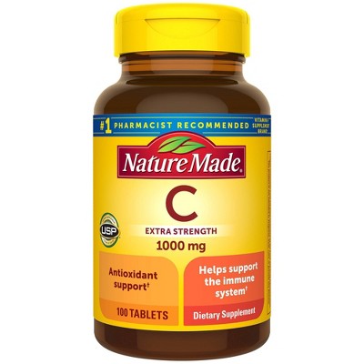 Nature Made Extra Strength Vitamin C 1000 mg Tablets, USP Verified - 100ct