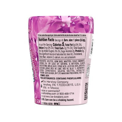 Ice Breakers Ice Cubes Raspberry Sorbet Sugar Free Gum - 40ct