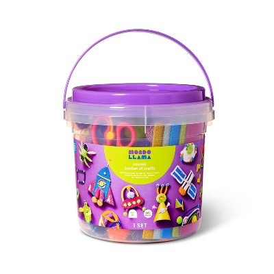 Cosmic Bucket of Crafts Set - Mondo Llama™: DIY Art Kit with Pom Poms, 336 Pieces, Ages 6+
