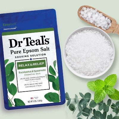 Dr Teal's Epsom Salt Magnesium Soak - Relax & Relief with Eucalyptus & Spearmint