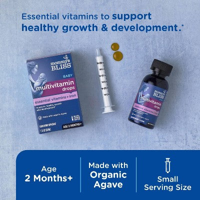 Mommy's Bliss Baby Multivitamin + Iron - 1 fl oz