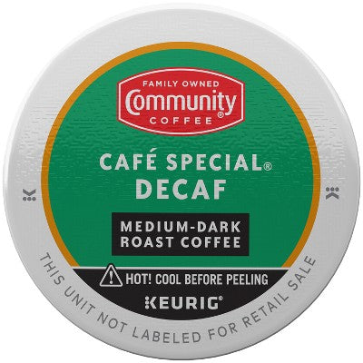 Community Coffee Decaf Medium Roast Coffee - Single Serve Pods - 24ct