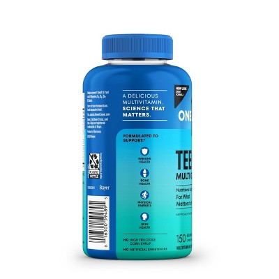 One A Day Teen Multivitamin Gummies for Boys, with B Vitamins - 150ct