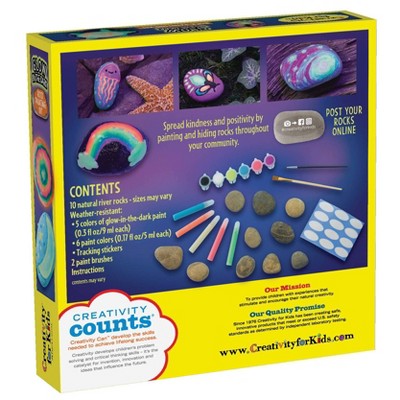 Creativity for Kids Glow in the Dark Rock Painting Kit: DIY Art for Kids Activities, Painted Rock Kits, Ages 6+