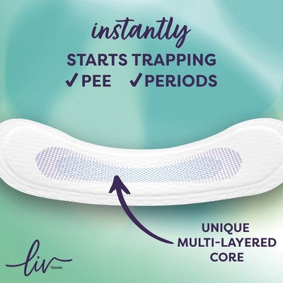 Liv by Kotex Period & Pee Daily Panty Liners - Regular Length - 50ct