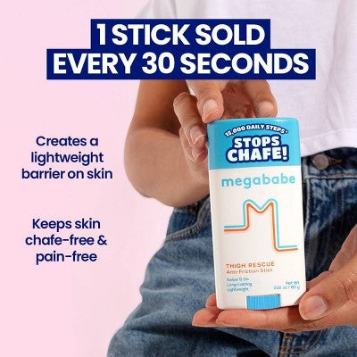 Megababe Thigh Rescue Lotion Anti-Chafe Stick - 2.12oz