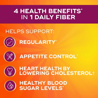 Metamucil Psyllium GLP1 Friendly Fiber Supplement with Sugar Powder - Orange - 48.2oz