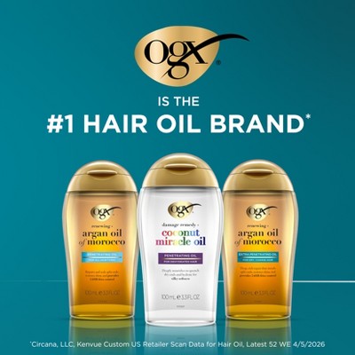 OGX Extra Strength Renewing Moroccan Argan Oil Penetrating Hair Oil Serum- 3.3 fl oz