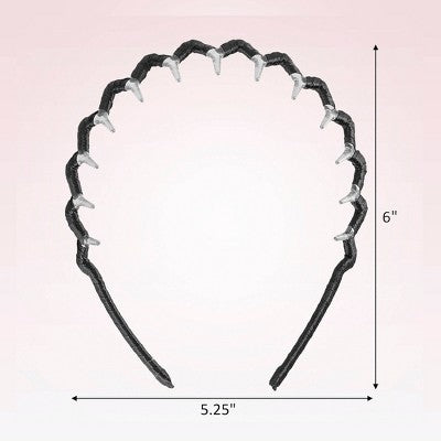 scünci Fabric Covered Zig Zag Headband - Black - All Hair