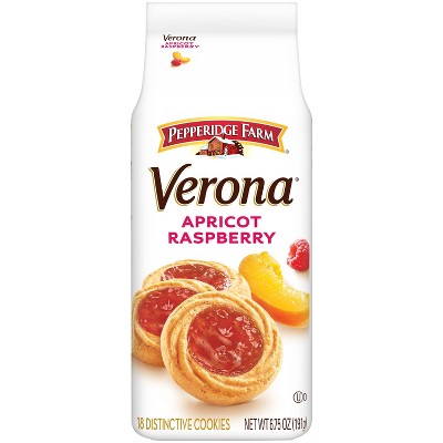 Pepperidge Farm Verona Apricot Raspberry Thumbprint Cookies - 6.75oz: Low Sodium, No Artificial Flavors, No Preservatives