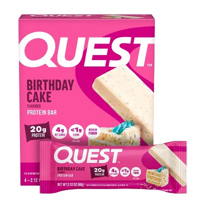 Quest Gluten Free Nutrition Protein Bar Birthday Cake - 4ct