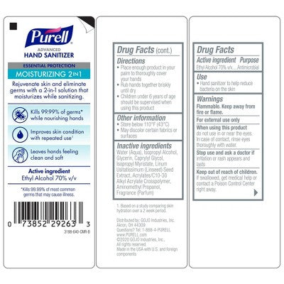 Purell 2-in-1 Essential Protection Hand Sanitizer - Citrus Scent - 4 fl oz