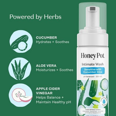 Honey Pot Intimate Wash - Sensitive with Cucumber Aloe - 5.51 fl oz
