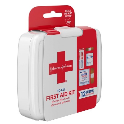 Johnson & Johnson First Aid To Go! Portable Mini Travel Kit - 12pc