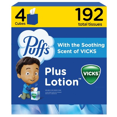 Puffs Plus Lotion with Scent of VICKS Facial Tissue