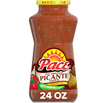 Pace Medium Picante Sauce 24oz: Gluten-Free, Vegan, No Added Sugar