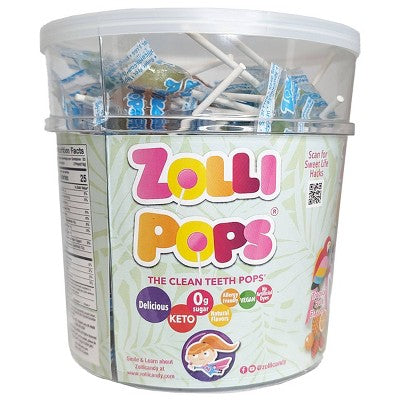 Zolli Pops Tropical Sugar Free Lollipops Candy - 16ct