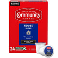 Community Coffee House Blend Medium Roast Coffee - Single Serve Pods - 24ct: Arabica Beans, Medium Dark Roast, Milk Chocolate