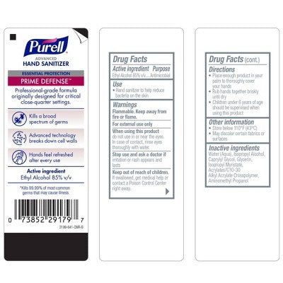 Purell Prime Defense Hand Sanitizer - 4 fl oz