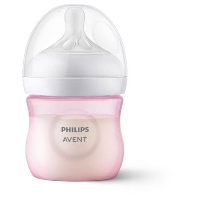Philips Avent Natural Baby Bottles with Response Nipples - Pink - 4oz/3pk