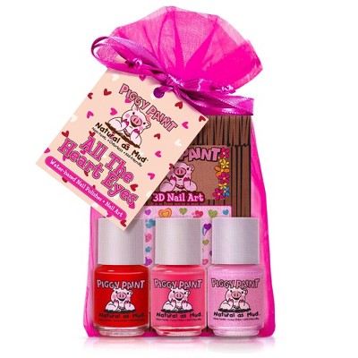 Piggy Paint Nail Polish Set - 3pk/0.25 fl oz each + 1 Nail Art