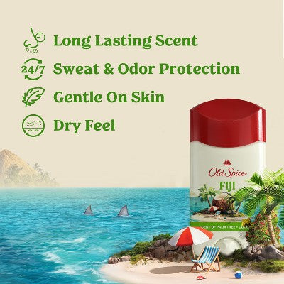 Old Spice Men's Fiji with Palm Tree Antiperspirant & Deodorant - 2.6oz