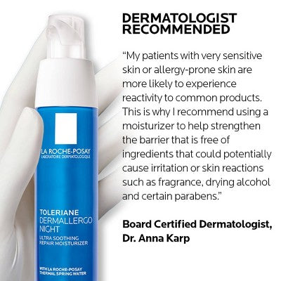 La Roche Posay Toleriane Dermallegro Ultra Soothing Repair Night Facial Moisturizer - 1.35 fl oz